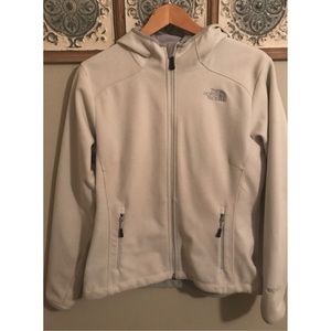 Women’s Large Cream Hooded North Face fleece